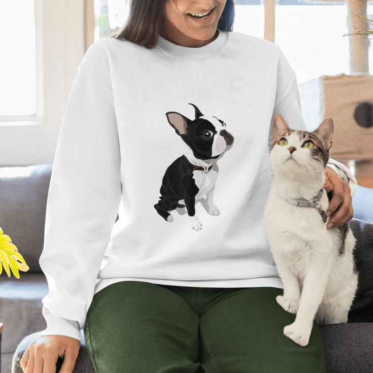 Love NOPE Boston Terrier Dog Lover Women Crewneck Sweatshirt, gift for family, gift for coworker