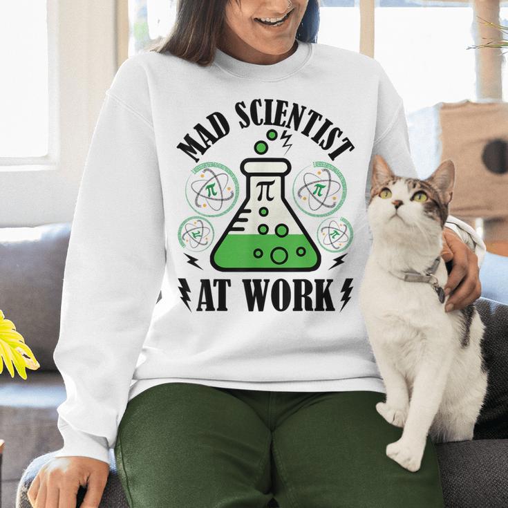 Mad Scientist Science Teacher Halloween Costume Teen Girls Women Crewneck Sweatshirt, Science Teacher Sweatshirts, gift for family, gift for coworker
