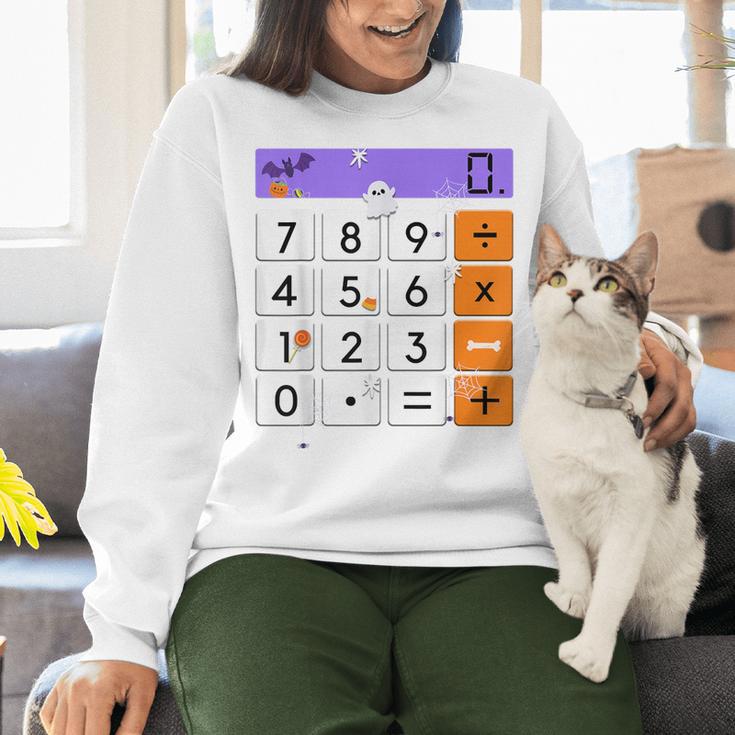 Math Teacher Halloween Costume Calculator Math Pun Women Crewneck Sweatshirt, gift for family, gift for coworker