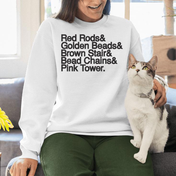 Montessori Helvetica Education Teacher Women Crewneck Sweatshirt, gift for family, gift for coworker Montessori Helvetica Education Teacher Women Crewneck Sweatshirt, gift for family, gift for coworker