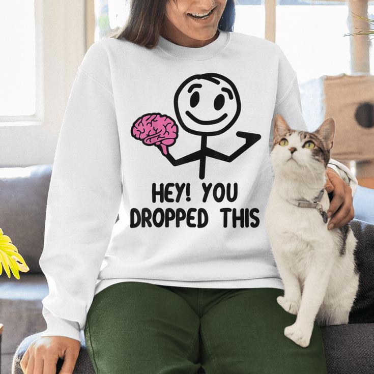 Nerdy Hey You Dropped This Brain Math Teacher Women Crewneck Sweatshirt, gift for family, gift for coworker Nerdy Hey You Dropped This Brain Math Teacher Women Crewneck Sweatshirt, gift for family, gift for coworker