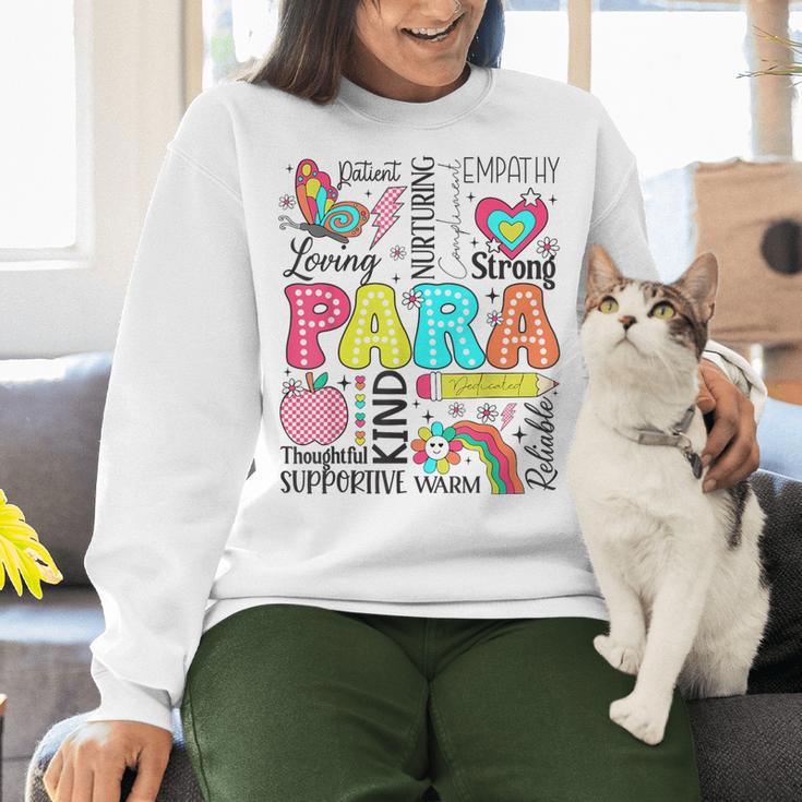 Para Paraprofessional Paraeducator Teacher Back To School Women Crewneck Sweatshirt, gift for family, gift for coworker Para Paraprofessional Paraeducator Teacher Back To School Women Crewneck Sweatshirt, gift for family, gift for coworker
