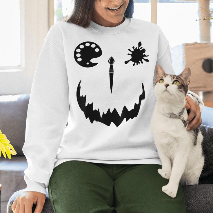 Pumpkin Artist Halloween Art Teacher Women Crewneck Sweatshirt, gift for family, gift for coworker Pumpkin Artist Halloween Art Teacher Women Crewneck Sweatshirt, gift for family, gift for coworker