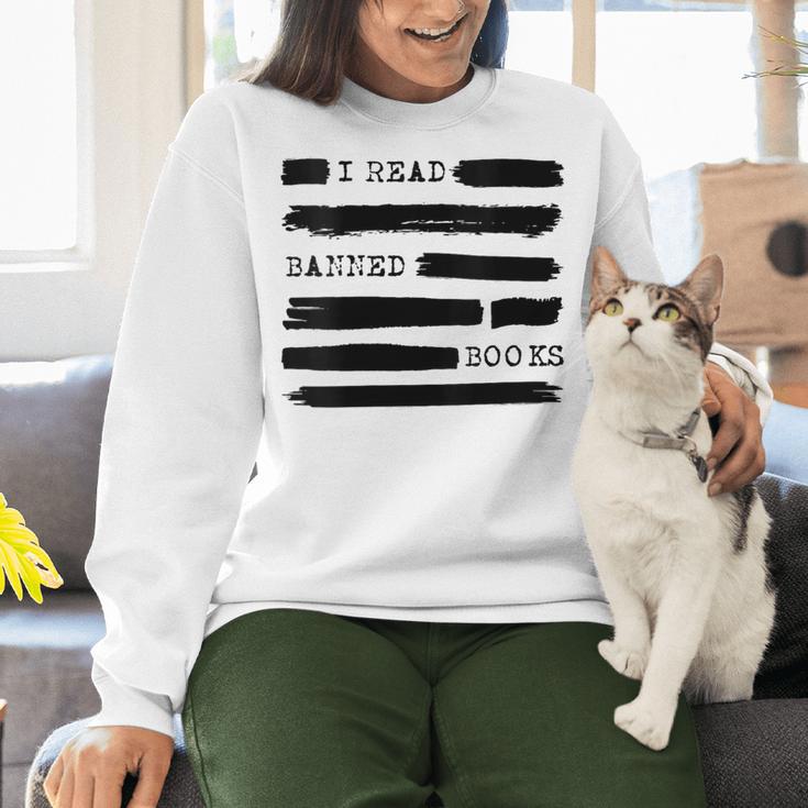 I Read Banned Books Banned Books Week Librarian Teacher Women Crewneck Sweatshirt, gift for family, gift for coworker I Read Banned Books Banned Books Week Librarian Teacher Women Crewneck Sweatshirt, gift for family, gift for coworker