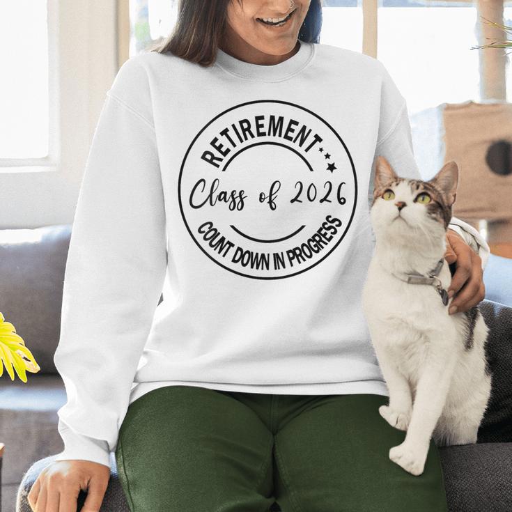 Retirement Class Of 2026 Count Down Progress Retired Teacher Women Crewneck Sweatshirt, gift for family, gift for coworker Retirement Class Of 2026 Count Down Progress Retired Teacher Women Crewneck Sweatshirt, gift for family, gift for coworker