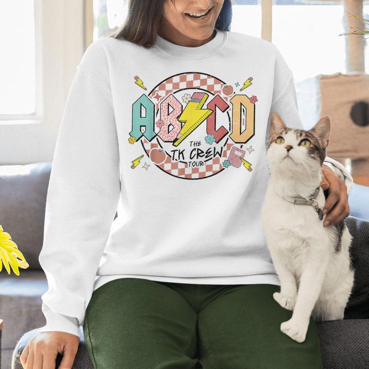Retro ABCD Transitional Kindergarten Teacher Tour TK Teacher Women Crewneck Sweatshirt, gift for family, gift for coworker Retro ABCD Transitional Kindergarten Teacher Tour TK Teacher Women Crewneck Sweatshirt, gift for family, gift for coworker
