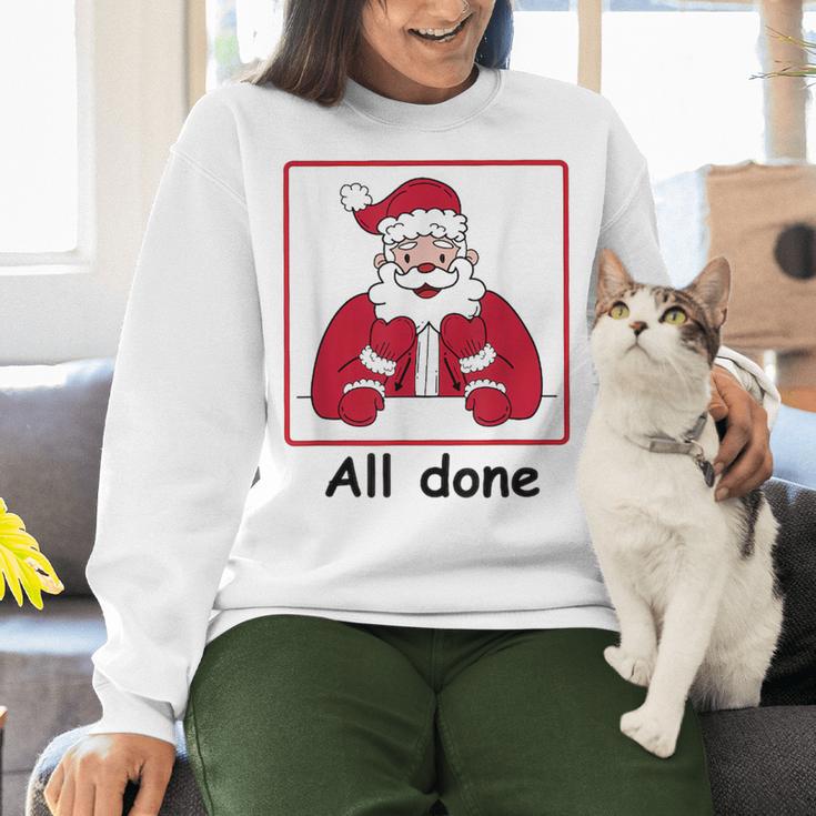 Retro All Done Christmas Special Ed Teacher Team Santa Women Women Crewneck Sweatshirt, gift for family, gift for coworker