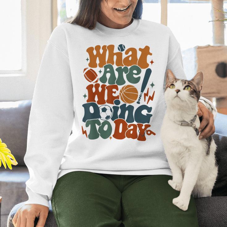 Retro PE Teacher What Are We Doing Today School Coach Women Women Crewneck Sweatshirt, Pe Teacher Sweatshirts, gift for family, gift for coworker Retro PE Teacher What Are We Doing Today School Coach Women Women Crewneck Sweatshirt, Pe Teacher Sweatshirts, gift for family, gift for coworker