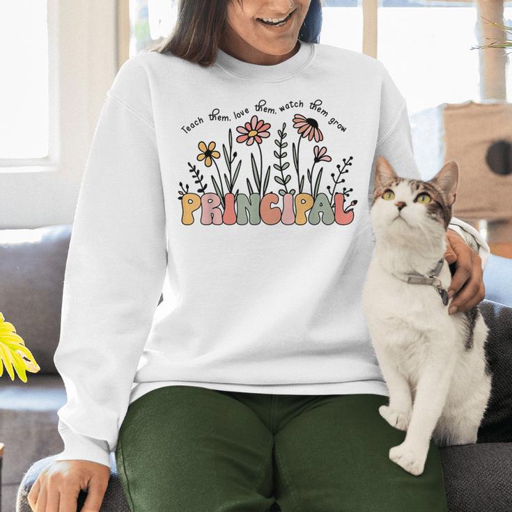 Retro Vintage Floral Principal Shirt For Women Teachers Day Women Crewneck Sweatshirt, gift for family, gift for coworker Retro Vintage Floral Principal Shirt For Women Teachers Day Women Crewneck Sweatshirt, gift for family, gift for coworker