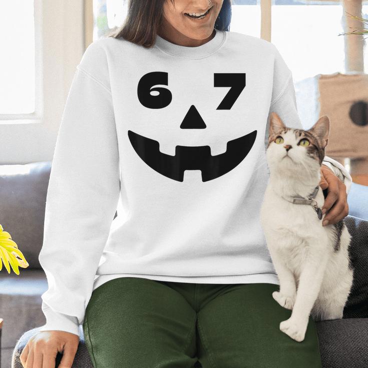 Six Seven Halloween Costume For Students Teachers 6 7 Women Crewneck Sweatshirt, gift for family, gift for coworker Six Seven Halloween Costume For Students Teachers 6 7 Women Crewneck Sweatshirt, gift for family, gift for coworker
