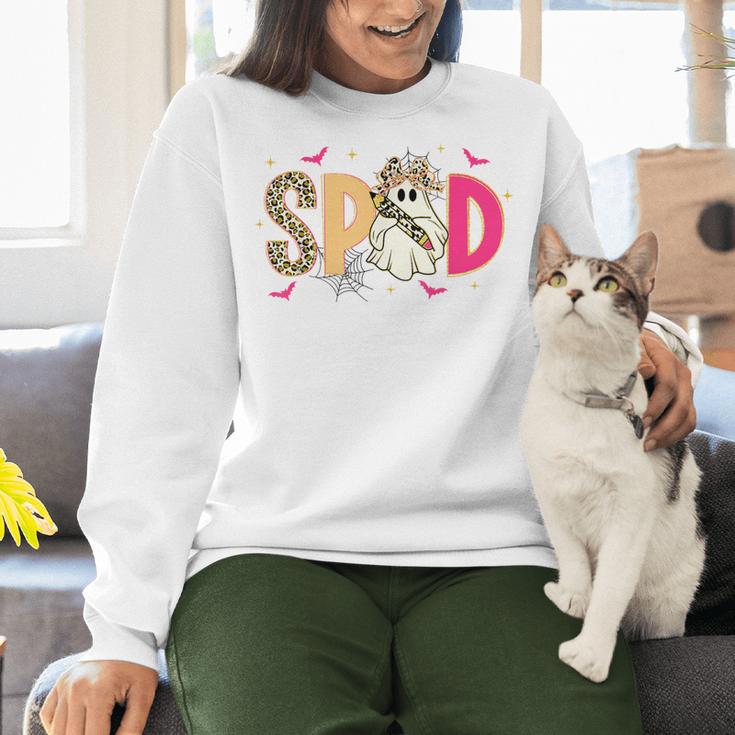 Sped Teacher Halloween Ghost Special Education Preppy Fall Women Crewneck Sweatshirt, gift for family, gift for coworker Sped Teacher Halloween Ghost Special Education Preppy Fall Women Crewneck Sweatshirt, gift for family, gift for coworker