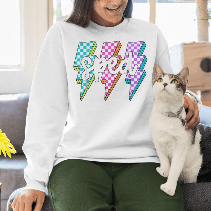 SPED Teacher Squad Lightning Bolt Special Education Women Crewneck Sweatshirt, gift for family, gift for coworker SPED Teacher Squad Lightning Bolt Special Education Women Crewneck Sweatshirt, gift for family, gift for coworker