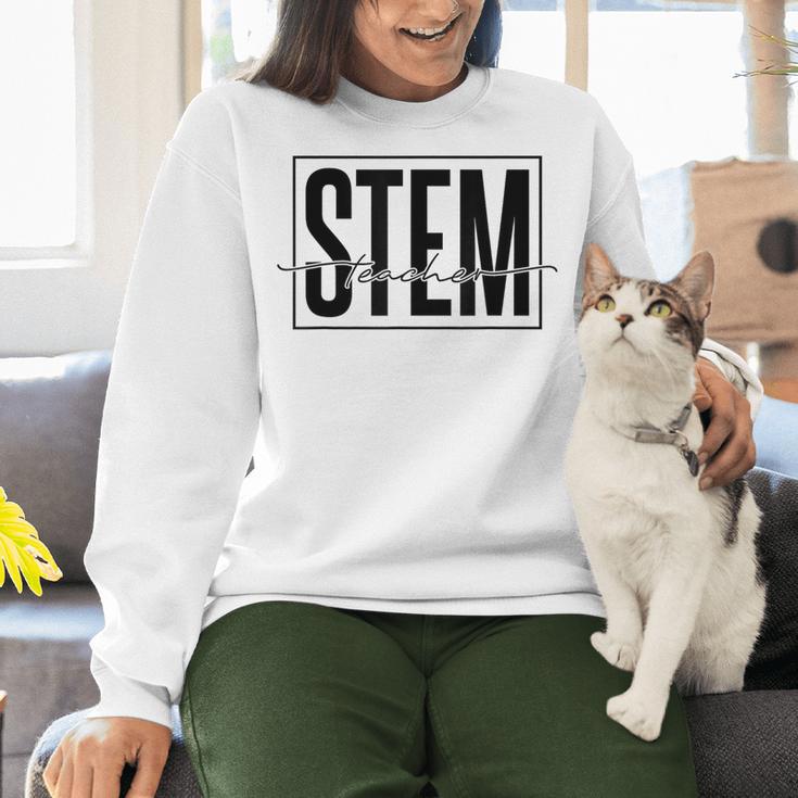 Stem Teacher Science Technology Engineering Math Teachers Women Crewneck Sweatshirt, Science Teacher Sweatshirts, gift for family, gift for coworker