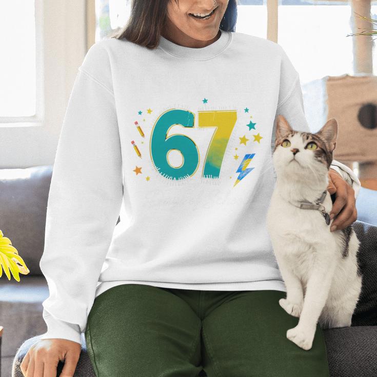 I Survived 67 Days Of School Teachers Students Meme Women Crewneck Sweatshirt, gift for family, gift for coworker I Survived 67 Days Of School Teachers Students Meme Women Crewneck Sweatshirt, gift for family, gift for coworker