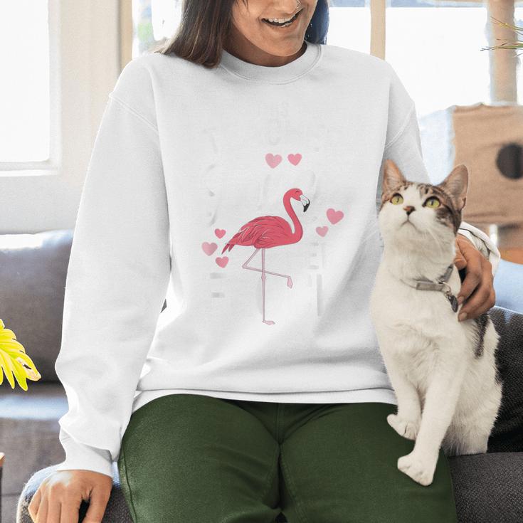 This Teacher Loves Her Flock Flamingo Teacher Class Women Crewneck Sweatshirt, gift for family, gift for coworker
