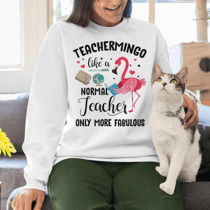 Teachermingo Like A Normal Teacher Only More Fabulous Women Crewneck Sweatshirt, gift for family, gift for coworker Teachermingo Like A Normal Teacher Only More Fabulous Women Crewneck Sweatshirt, gift for family, gift for coworker