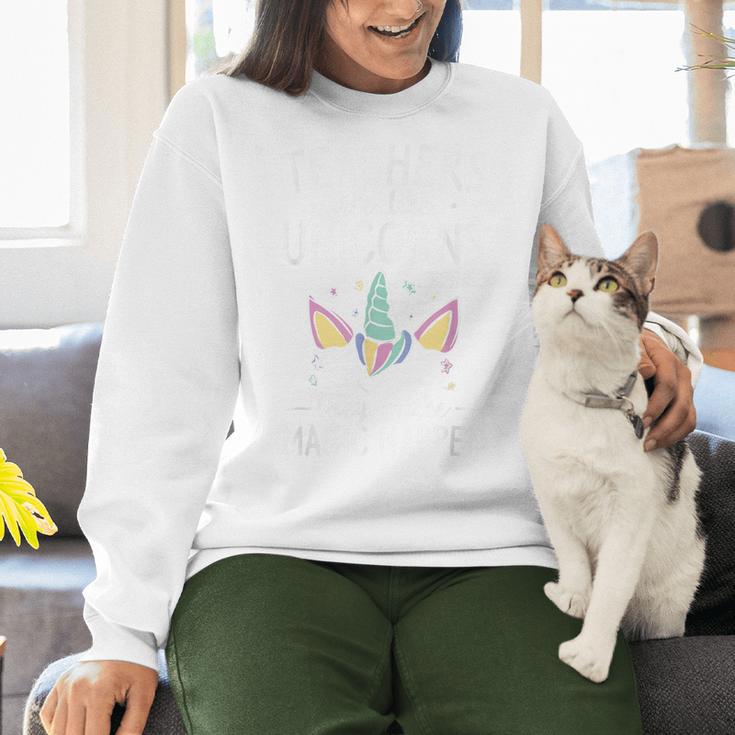 Teachers Are Like Unicorns They Make Magic Happen Women Crewneck Sweatshirt, gift for family, gift for coworker Teachers Are Like Unicorns They Make Magic Happen Women Crewneck Sweatshirt, gift for family, gift for coworker