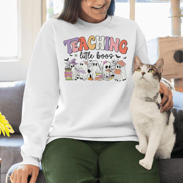 Teaching My Little Boos Teacher Ghost Teacher Halloween For Men Women Kids Women Crewneck Sweatshirt, gift for family, gift for coworker Teaching My Little Boos Teacher Ghost Teacher Halloween For Men Women Kids Women Crewneck Sweatshirt, gift for family, gift for coworker
