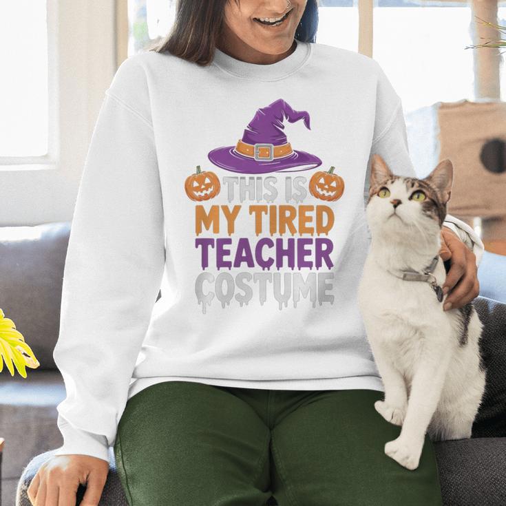This Is My Tired Teacher Costume Halloween Premium Tri-Blend Women Crewneck Sweatshirt, gift for family, gift for coworker This Is My Tired Teacher Costume Halloween Premium Tri-Blend Women Crewneck Sweatshirt, gift for family, gift for coworker
