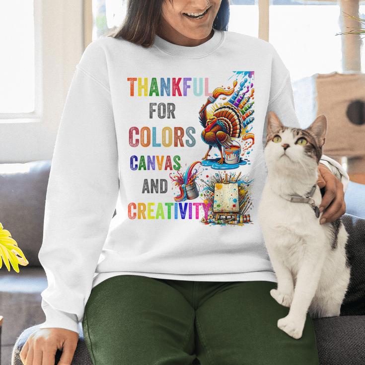 Turkey Thanksgiving Art Teacher Costume Tee For Artists Women Crewneck Sweatshirt, gift for family, gift for coworker Turkey Thanksgiving Art Teacher Costume Tee For Artists Women Crewneck Sweatshirt, gift for family, gift for coworker