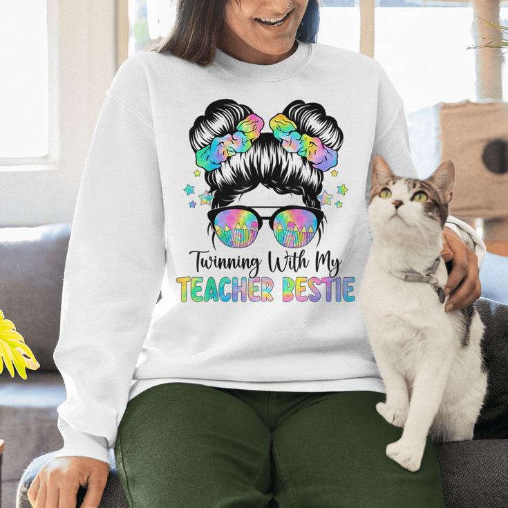 Twin Day Friends Teacher Twinning With My Bestie Women Crewneck Sweatshirt, gift for family, gift for coworker Twin Day Friends Teacher Twinning With My Bestie Women Crewneck Sweatshirt, gift for family, gift for coworker