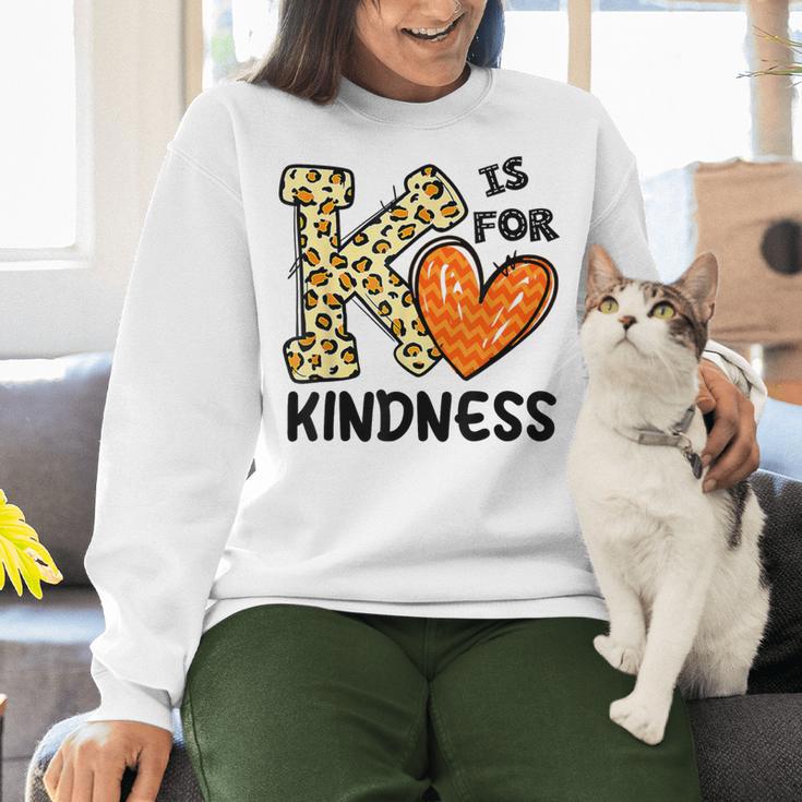 Unity Day K Is For Kindness Anti Bullying Orange Teacher Men Women Kids Women Crewneck Sweatshirt, gift for family, gift for coworker Unity Day K Is For Kindness Anti Bullying Orange Teacher Men Women Kids Women Crewneck Sweatshirt, gift for family, gift for coworker