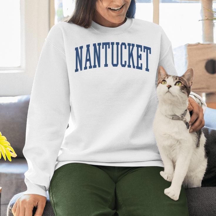 Varsity Grey Nantucket Women Crewneck Sweatshirt, gift for family, gift for coworker