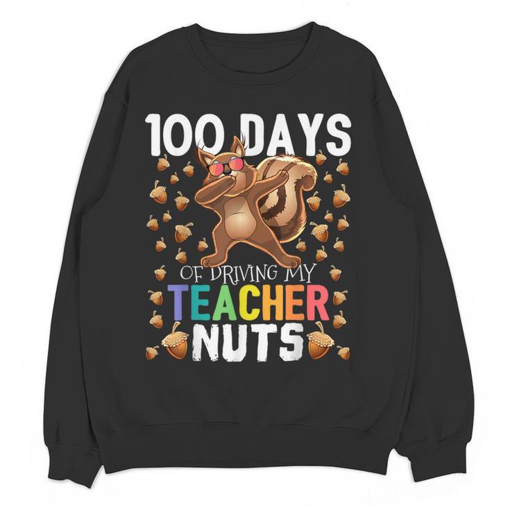 100 Days Of Driving My Teacher Nuts Dabbing Squirrel School Women Crewneck Sweatshirt, novelty gifts, funny gifts 100 Days Of Driving My Teacher Nuts Dabbing Squirrel School Women Crewneck Sweatshirt, novelty gifts, funny gifts