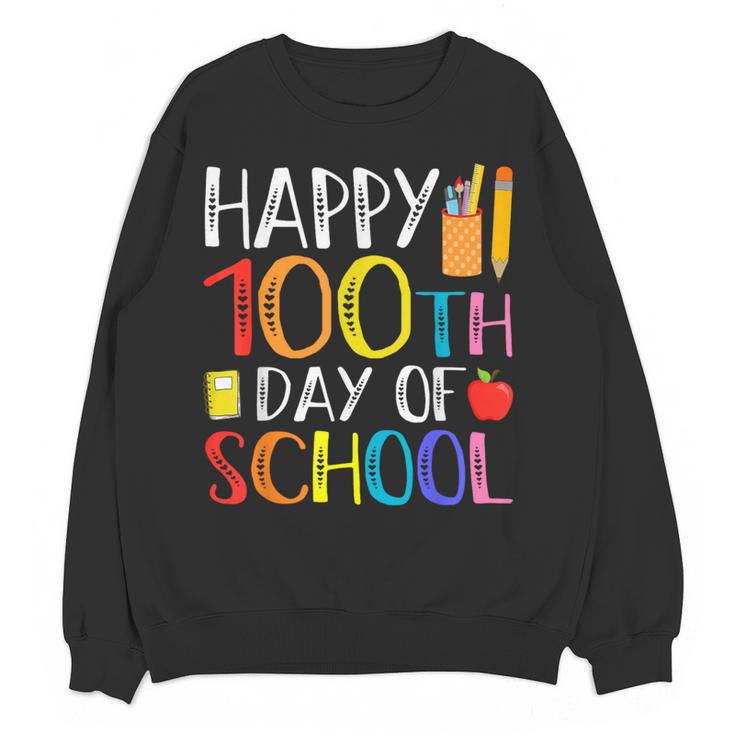 100 Days Of School Teacher And Student Women Crewneck Sweatshirt, novelty gifts, funny gifts
