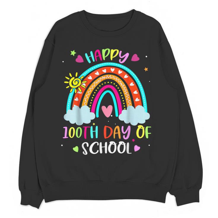 100th Day Of School Rainbow Happy 100 Days Smarter Teacher Women Crewneck Sweatshirt, novelty gifts, funny gifts 100th Day Of School Rainbow Happy 100 Days Smarter Teacher Women Crewneck Sweatshirt, novelty gifts, funny gifts