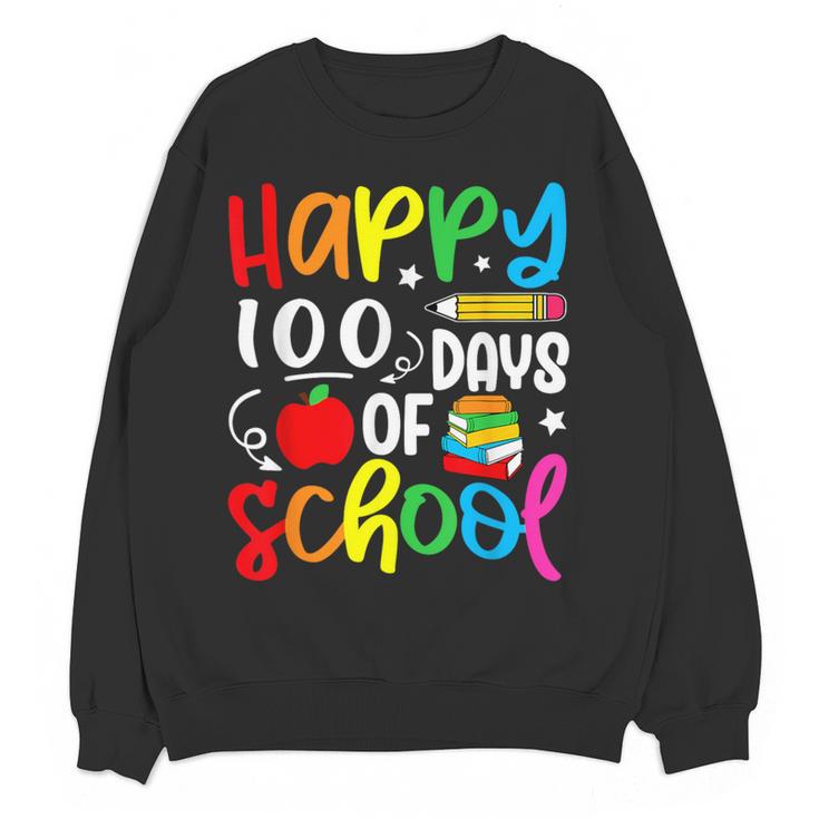 100th Day Of School Teachers Kids Girls Child Happy 100 Days Women Crewneck Sweatshirt, novelty gifts, funny gifts