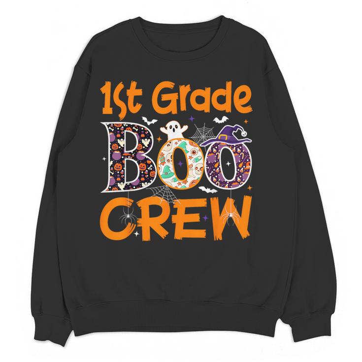 1st Grade Boo Crew First Grade Halloween Teacher Women Crewneck Sweatshirt, novelty gifts, funny gifts 1st Grade Boo Crew First Grade Halloween Teacher Women Crewneck Sweatshirt, novelty gifts, funny gifts