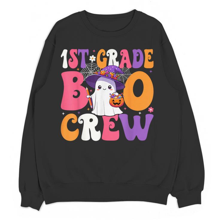 1st Grade Boo Crew Halloween First Grade Halloween Teacher Women Crewneck Sweatshirt, novelty gifts, funny gifts 1st Grade Boo Crew Halloween First Grade Halloween Teacher Women Crewneck Sweatshirt, novelty gifts, funny gifts