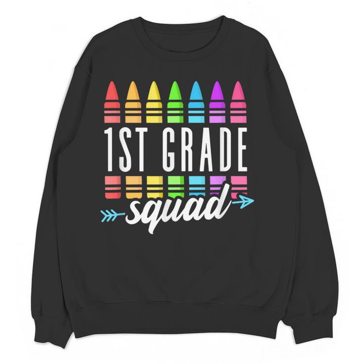 1st Grade Squad Back To School First Grade Teacher Boy Girl Women Crewneck Sweatshirt, novelty gifts, funny gifts 1st Grade Squad Back To School First Grade Teacher Boy Girl Women Crewneck Sweatshirt, novelty gifts, funny gifts