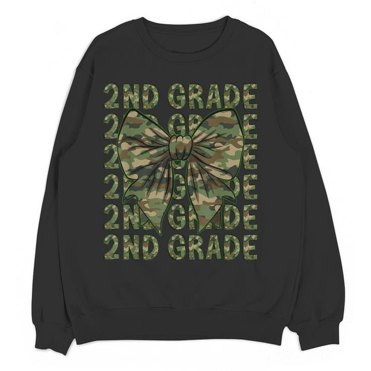 2nd Grade Teacher Student Camo Bow Back To School Women Crewneck Sweatshirt, novelty gifts, funny gifts 2nd Grade Teacher Student Camo Bow Back To School Women Crewneck Sweatshirt, novelty gifts, funny gifts