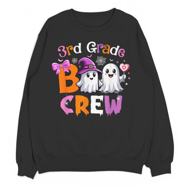 3rd Grade Boo Crew Third Grade Halloween Costume Teacher Kid Women Crewneck Sweatshirt, novelty gifts, funny gifts