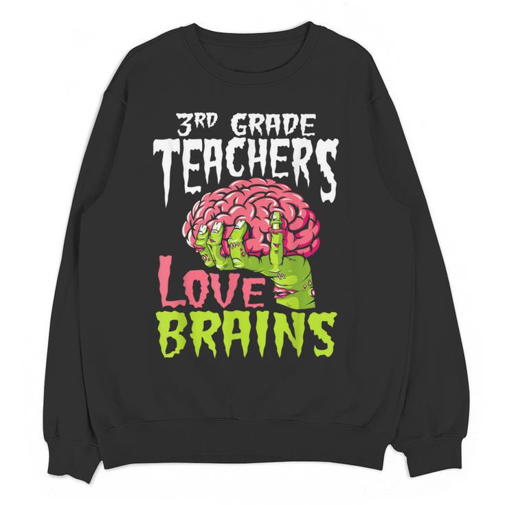 3rd Grade Teachers Love Brains Zombie Teacher Halloween Women Crewneck Sweatshirt, novelty gifts, funny gifts 3rd Grade Teachers Love Brains Zombie Teacher Halloween Women Crewneck Sweatshirt, novelty gifts, funny gifts
