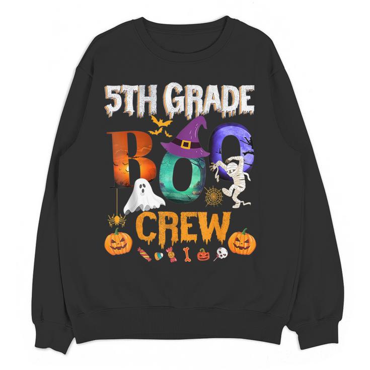5th Grade Boo Crew Teacher Student Halloween Costume For Men Women Kids Women Crewneck Sweatshirt, novelty gifts, funny gifts