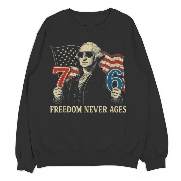 6-7 7-6 George Washington Freedom For Teachers Women Crewneck Sweatshirt, novelty gifts, funny gifts