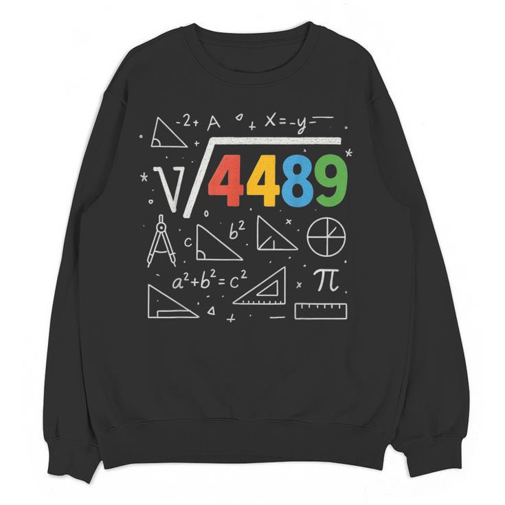 67 Meme Square Root 4489 Slang Six Seven Math Teacher Women Crewneck Sweatshirt, novelty gifts, funny gifts
