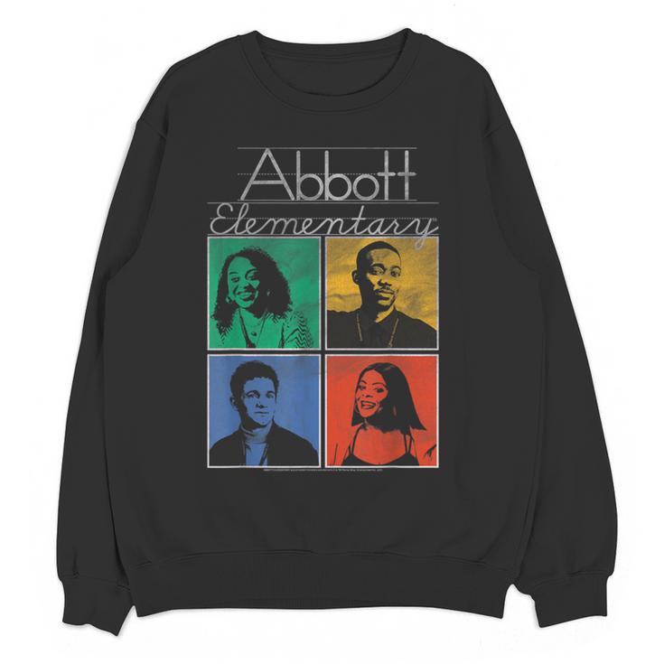 Abbott Elementary Colorful Pop Art Teachers TV Show Women Crewneck Sweatshirt, novelty gifts, funny gifts Abbott Elementary Colorful Pop Art Teachers TV Show Women Crewneck Sweatshirt, novelty gifts, funny gifts