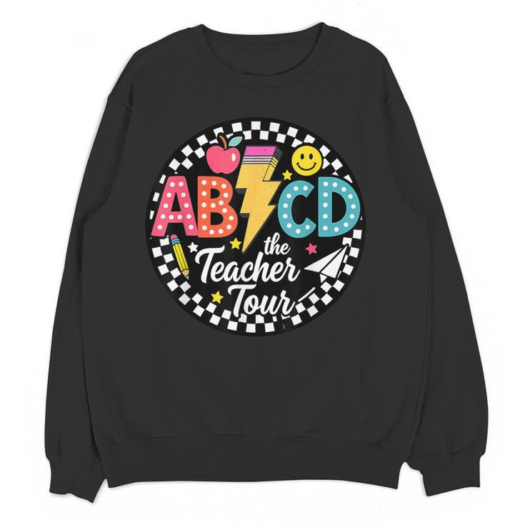 ABCD The Teacher Tour Back To School First Day Of School Women Crewneck Sweatshirt, novelty gifts, funny gifts ABCD The Teacher Tour Back To School First Day Of School Women Crewneck Sweatshirt, novelty gifts, funny gifts