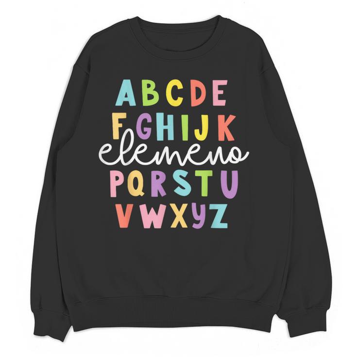 Alphabet ABC Elemeno Teacher Student Back To School Women Crewneck Sweatshirt, novelty gifts, funny gifts Alphabet ABC Elemeno Teacher Student Back To School Women Crewneck Sweatshirt, novelty gifts, funny gifts