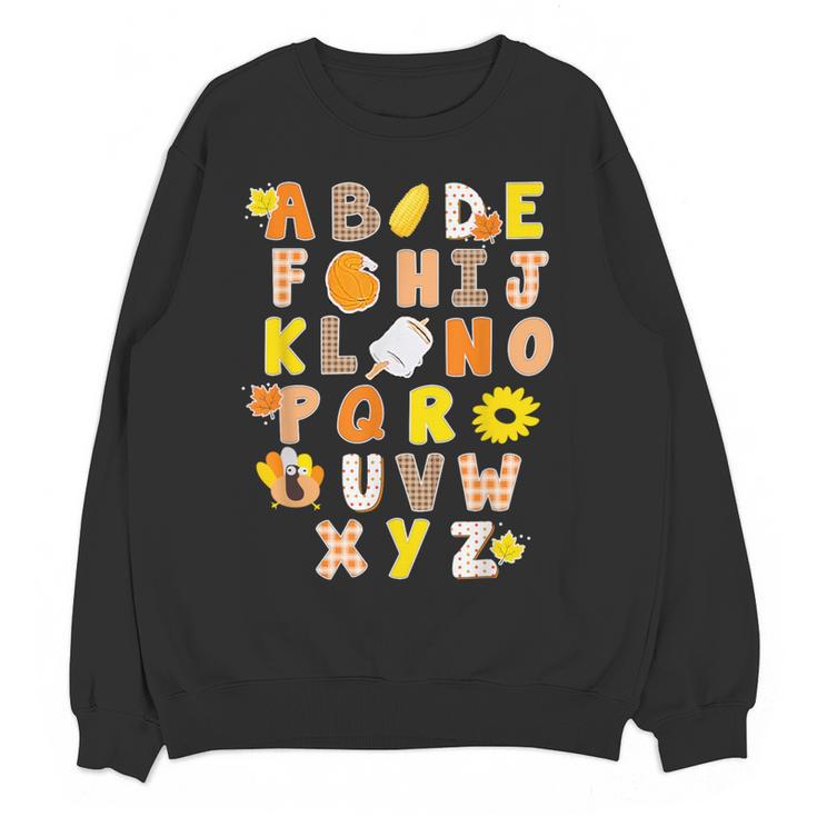 Alphabet Turkey Thanksgiving Costume Preschool Teacher Men Women Women Crewneck Sweatshirt, novelty gifts, funny gifts Alphabet Turkey Thanksgiving Costume Preschool Teacher Men Women Women Crewneck Sweatshirt, novelty gifts, funny gifts