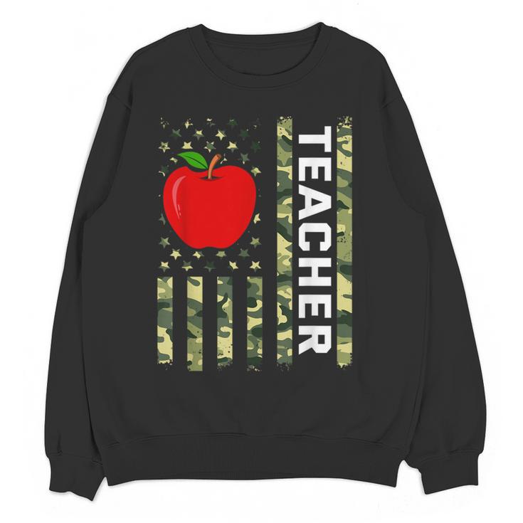 American Flag Camouflage Teacher Patriotic 4th Of July Women Crewneck Sweatshirt, novelty gifts, funny gifts American Flag Camouflage Teacher Patriotic 4th Of July Women Crewneck Sweatshirt, novelty gifts, funny gifts