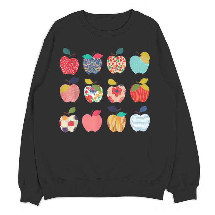Art Apples Back To School For Teacher Student Women Crewneck Sweatshirt, novelty gifts, funny gifts Art Apples Back To School For Teacher Student Women Crewneck Sweatshirt, novelty gifts, funny gifts