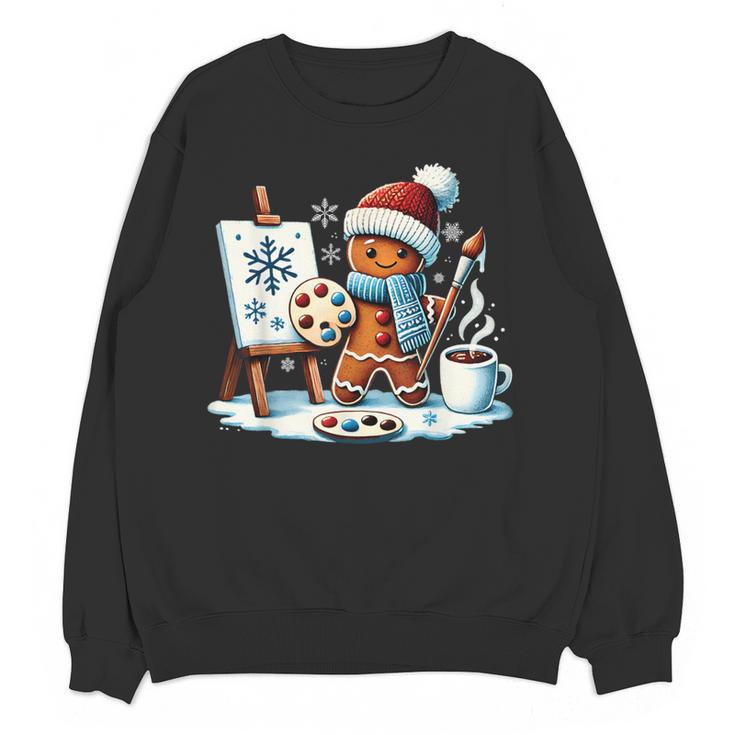 Artist Gingerbread Painter Art Teacher Student Christmas Women Crewneck Sweatshirt, novelty gifts, funny gifts Artist Gingerbread Painter Art Teacher Student Christmas Women Crewneck Sweatshirt, novelty gifts, funny gifts