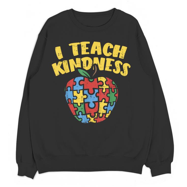Autism Teacher Shirt I Teach Kindness Apple Puzzle Awareness Women Crewneck Sweatshirt, novelty gifts, funny gifts Autism Teacher Shirt I Teach Kindness Apple Puzzle Awareness Women Crewneck Sweatshirt, novelty gifts, funny gifts