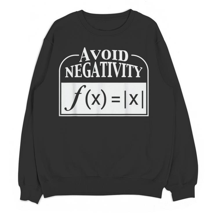 Avoid Negativity Math Teacher Women Crewneck Sweatshirt, novelty gifts, funny gifts