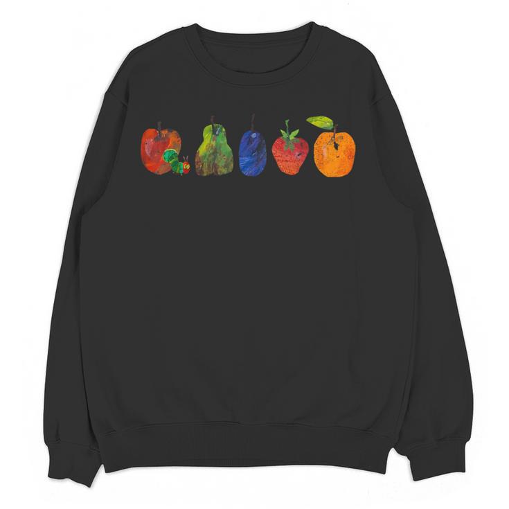 Back To School Cute Hungry Lover Fruits Teacher Women Crewneck Sweatshirt, novelty gifts, funny gifts